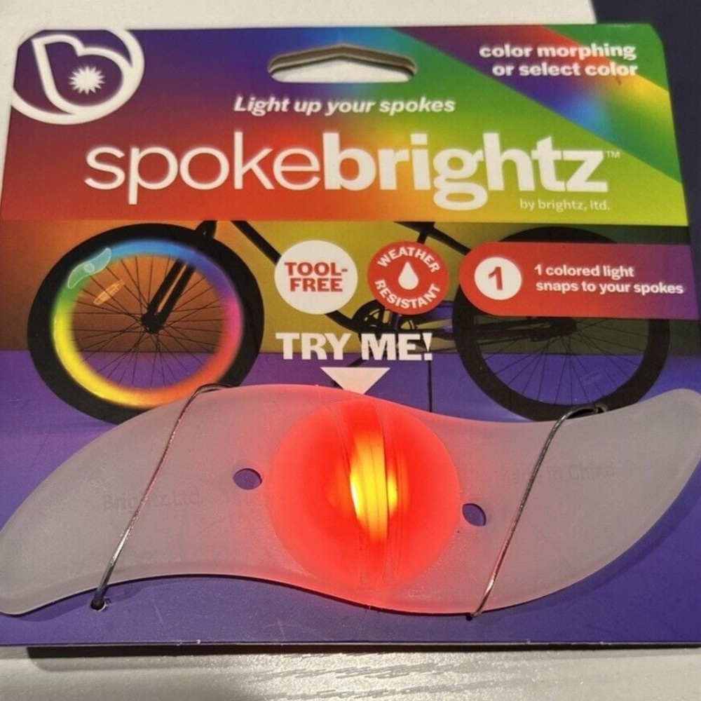 Spokebrightz Bike Light Water Resistant For Bicycle Wheel Spook New
